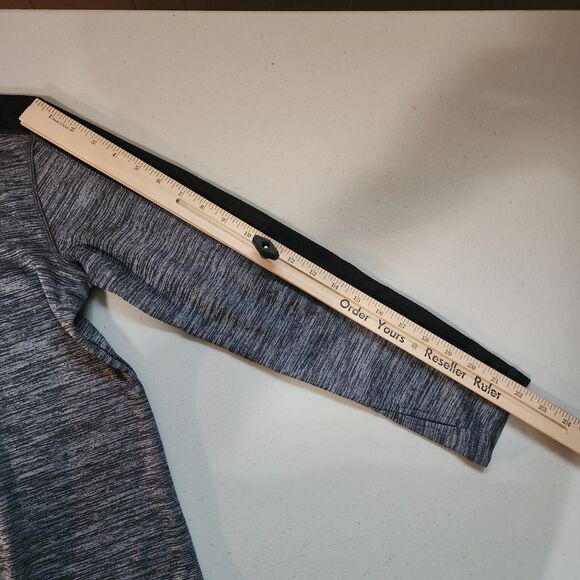 ZeroXposur Performance Polo Boys Large Heather Grey Dri-Tech Long Sleeve 1/4 Zip - Picture 8 of 11